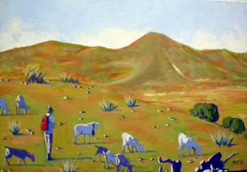 La Boca y el pastor - 40x30cm - Acrílico Lienzo - 2016